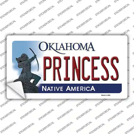 Princess Oklahoma Novelty Sticker Decal