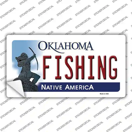 Fishing Oklahoma Novelty Sticker Decal
