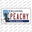 Peachy Oklahoma Novelty Sticker Decal