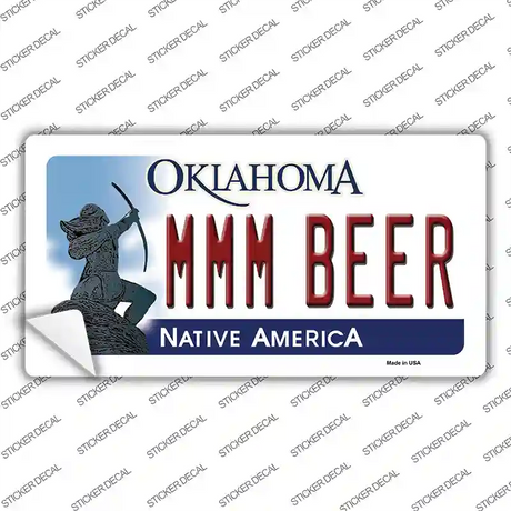 MMM Beer Oklahoma Novelty Sticker Decal