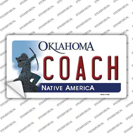 Coach Oklahoma Novelty Sticker Decal