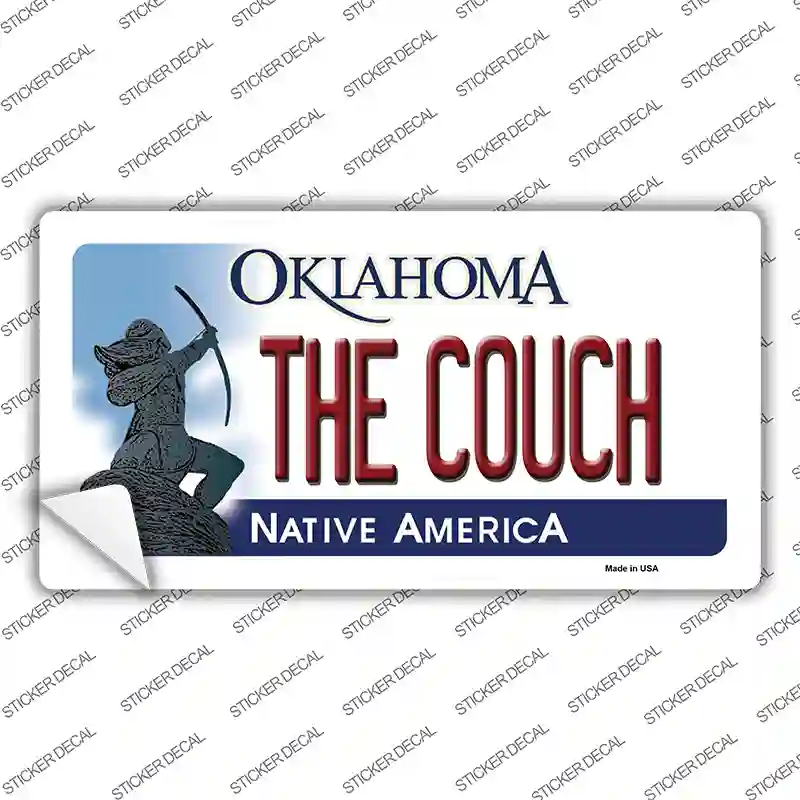 The Couch Oklahoma Novelty Sticker Decal