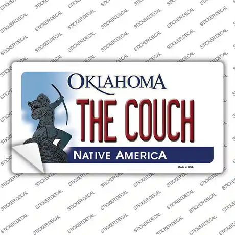 The Couch Oklahoma Novelty Sticker Decal