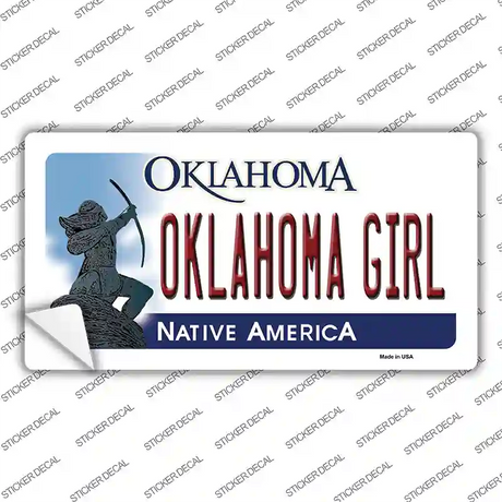 Oklahoma Girl Novelty Sticker Decal