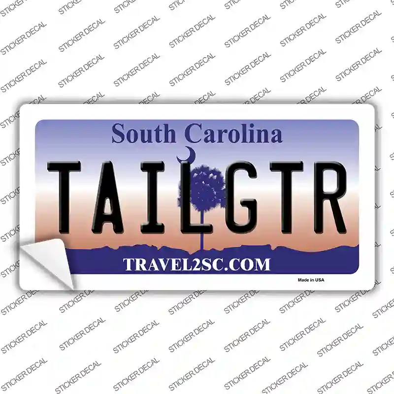 Tailgter South Carolina Novelty Sticker Decal
