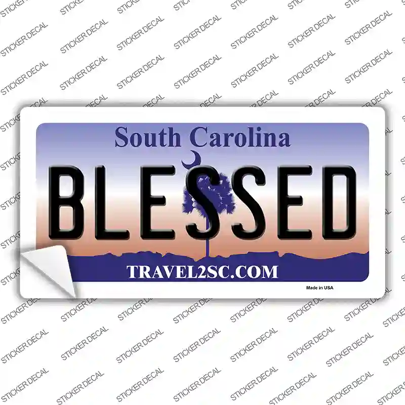 Blessed South Carolina Novelty Sticker Decal