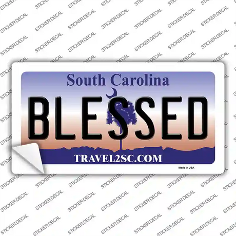 Blessed South Carolina Novelty Sticker Decal