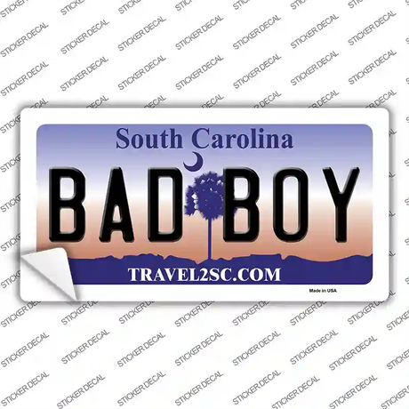 Bad Boy South Carolina Novelty Sticker Decal