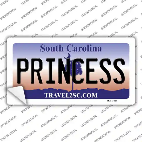 Princess South Carolina Novelty Sticker Decal