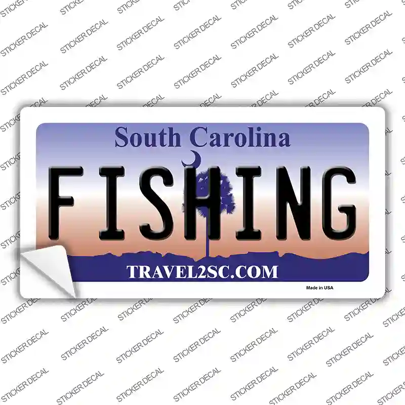 Fishing South Carolina Novelty Sticker Decal