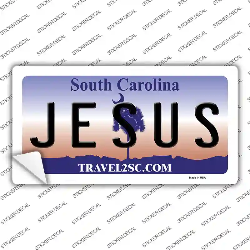 Jesus South Carolina Novelty Sticker Decal