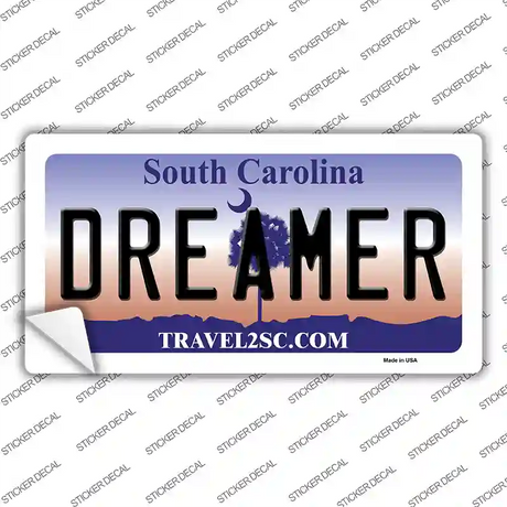 Dreamer South Carolina Novelty Sticker Decal