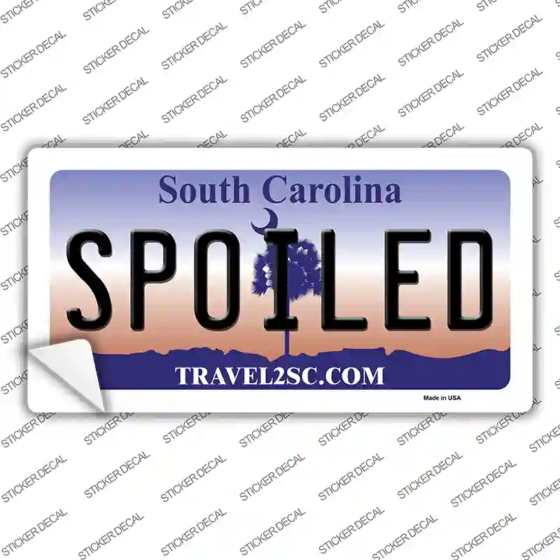 Spoiled South Carolina Novelty Sticker Decal