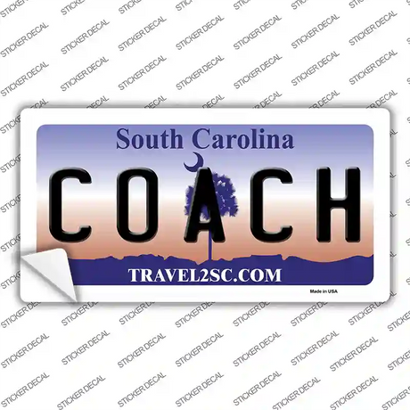 Coach South Carolina Novelty Sticker Decal