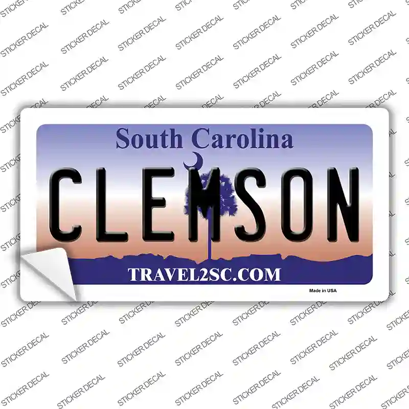 Clemson South Carolina Novelty Sticker Decal