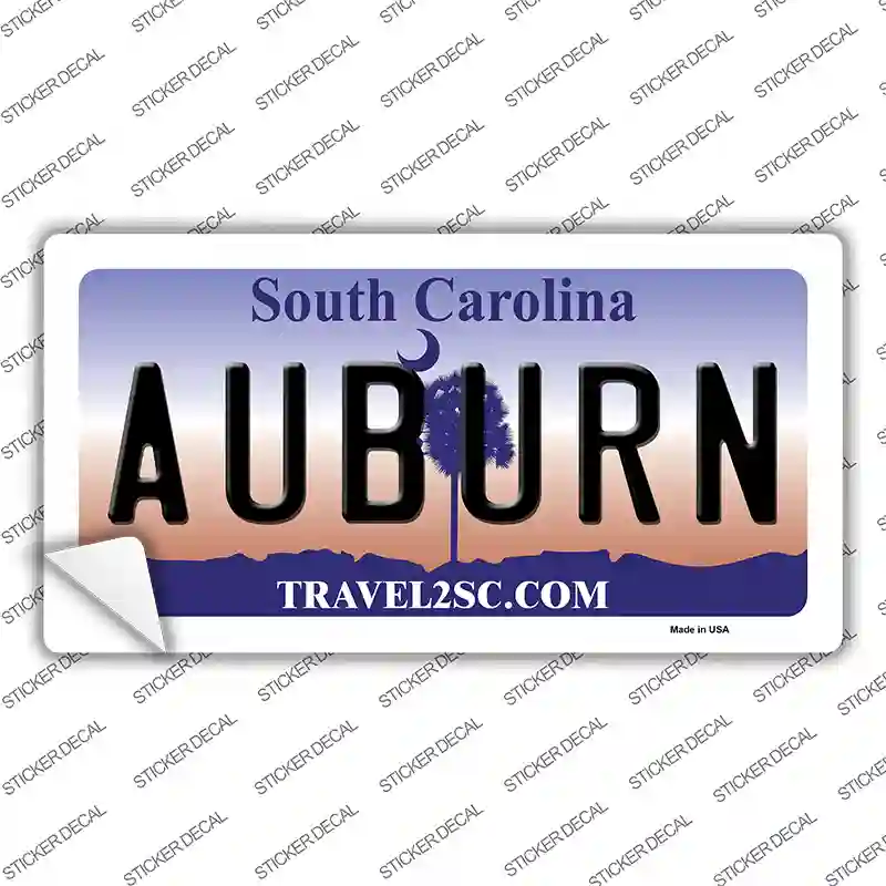 Auburn South Carolina Novelty Sticker Decal