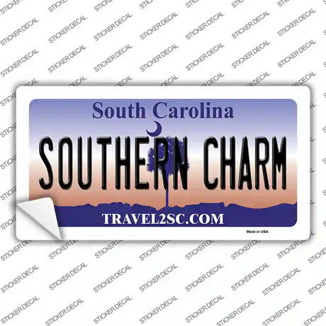 Southern Charm South Carolina Novelty Sticker Decal