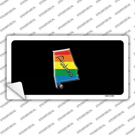Alabama Rainbow Novelty Sticker Decal