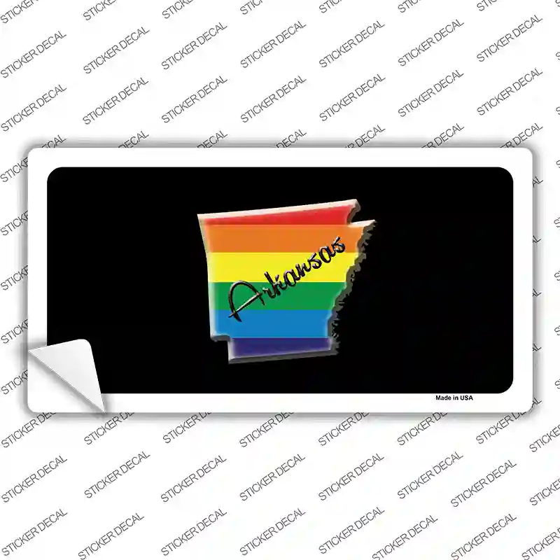 Arkansas Rainbow Novelty Sticker Decal