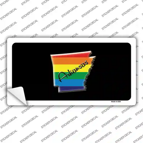 Arkansas Rainbow Novelty Sticker Decal