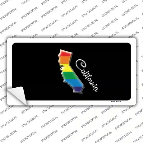 California Rainbow Novelty Sticker Decal