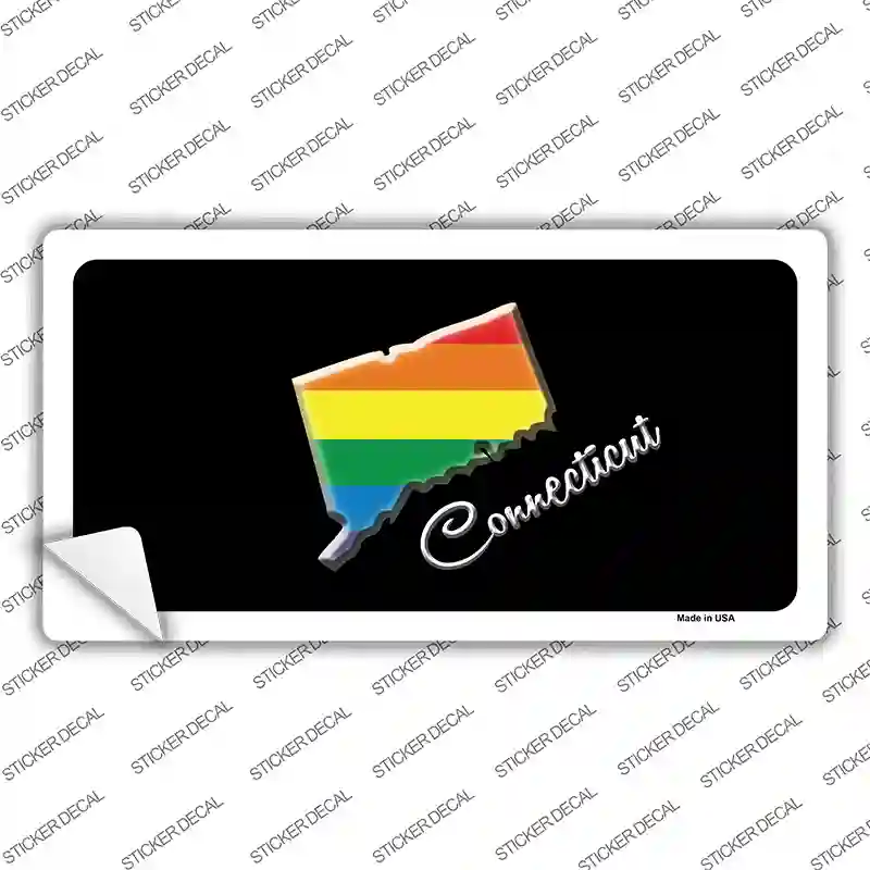 Connecticut Rainbow Novelty Sticker Decal