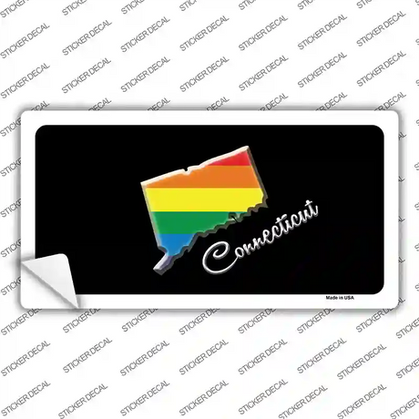 Connecticut Rainbow Novelty Sticker Decal