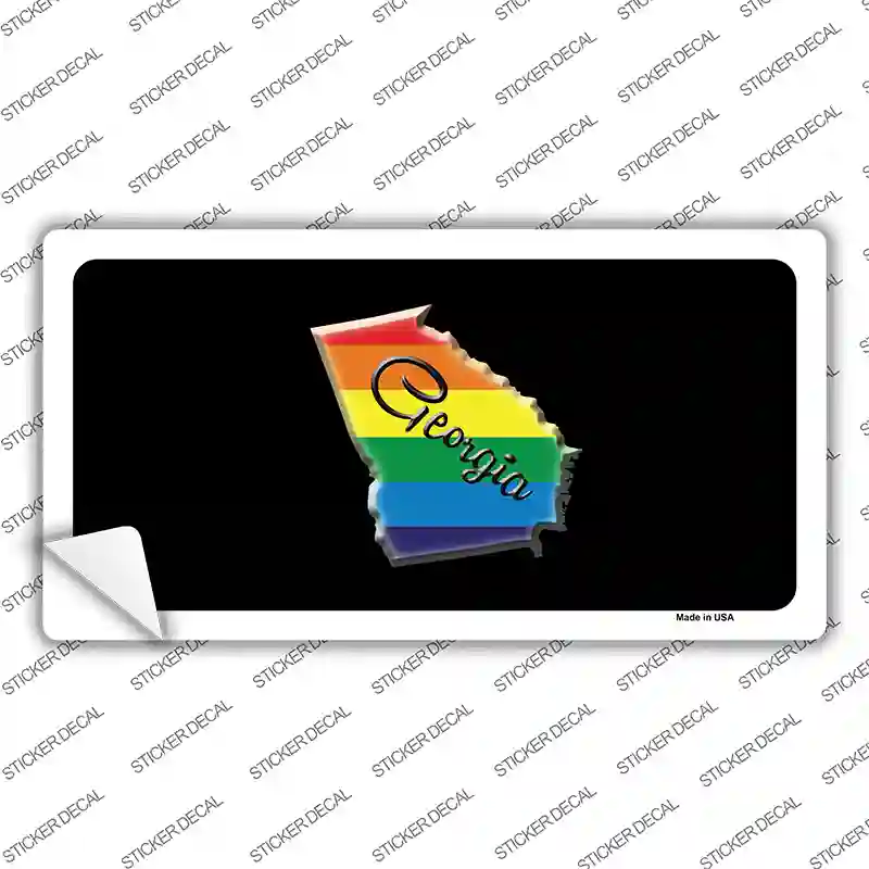Georgia Rainbow Novelty Sticker Decal