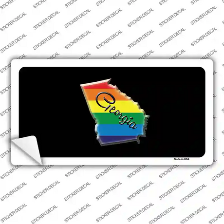 Georgia Rainbow Novelty Sticker Decal
