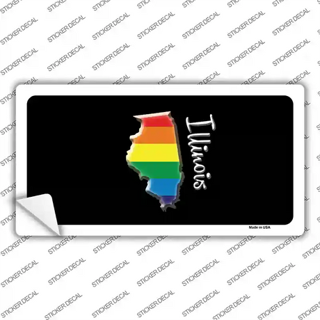 Illinois Rainbow Novelty Sticker Decal