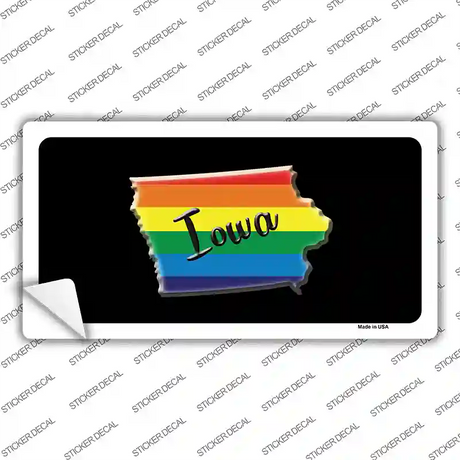Iowa Rainbow Novelty Sticker Decal