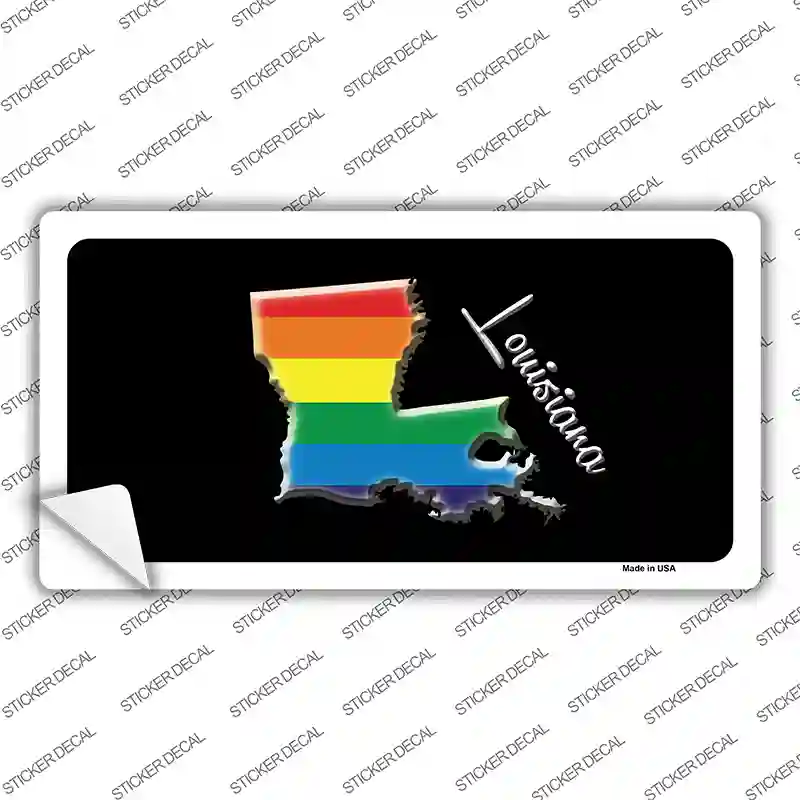 Louisiana Rainbow Novelty Sticker Decal