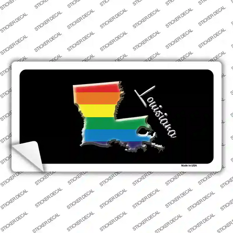 Louisiana Rainbow Novelty Sticker Decal