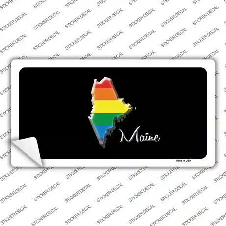 Maine Rainbow Novelty Sticker Decal