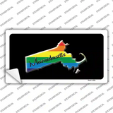 Massachusetts Rainbow Novelty Sticker Decal
