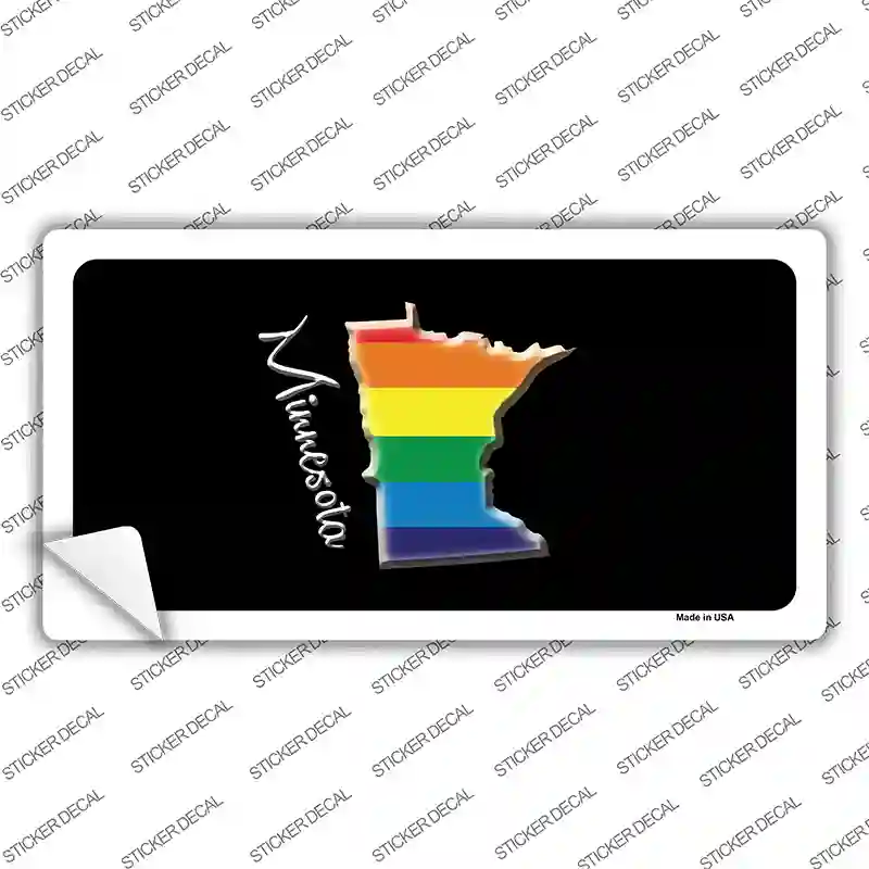 Minnesota Rainbow Novelty Sticker Decal