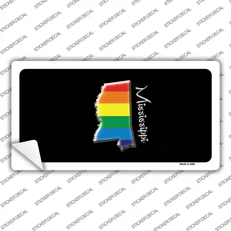 Mississippi Rainbow Novelty Sticker Decal