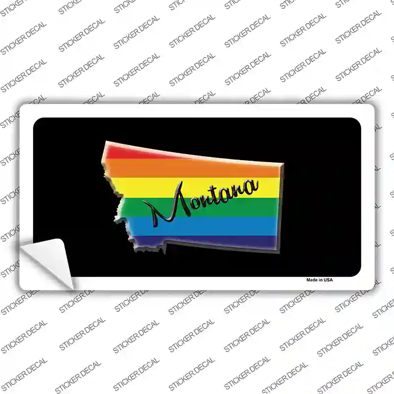 Montana Rainbow Novelty Sticker Decal