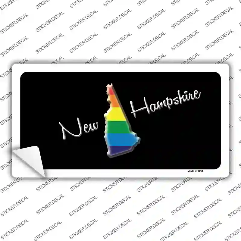 New Hampshire Rainbow Novelty Sticker Decal