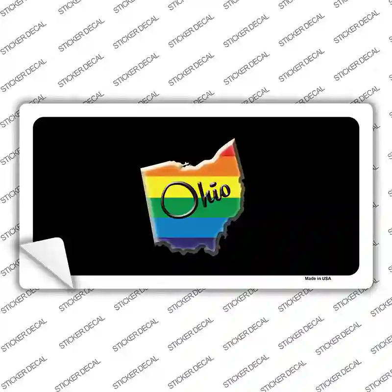 Ohio Rainbow Novelty Sticker Decal