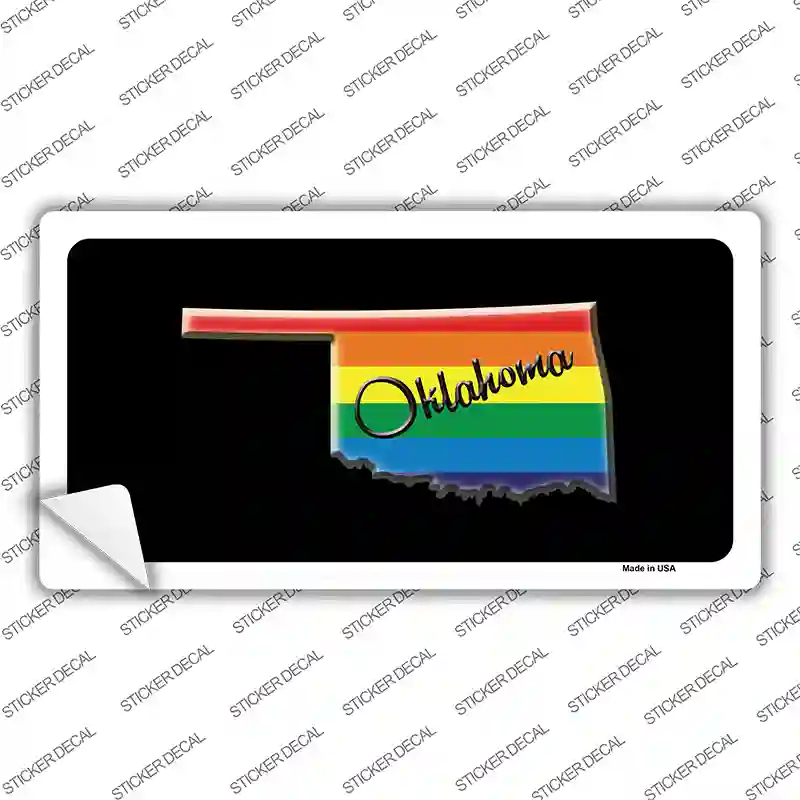 Oklahoma Rainbow Novelty Sticker Decal