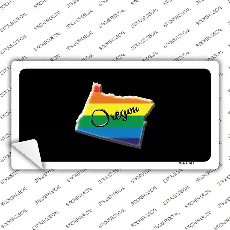 Oregon Rainbow Novelty Sticker Decal