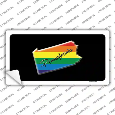 Pennsylvania Rainbow Novelty Sticker Decal