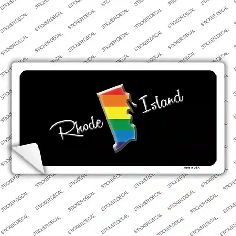 Rhode Island Rainbow Novelty Sticker Decal