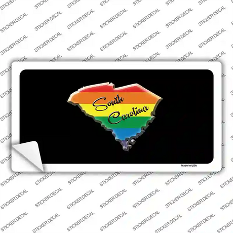 South Carolina Rainbow Novelty Sticker Decal