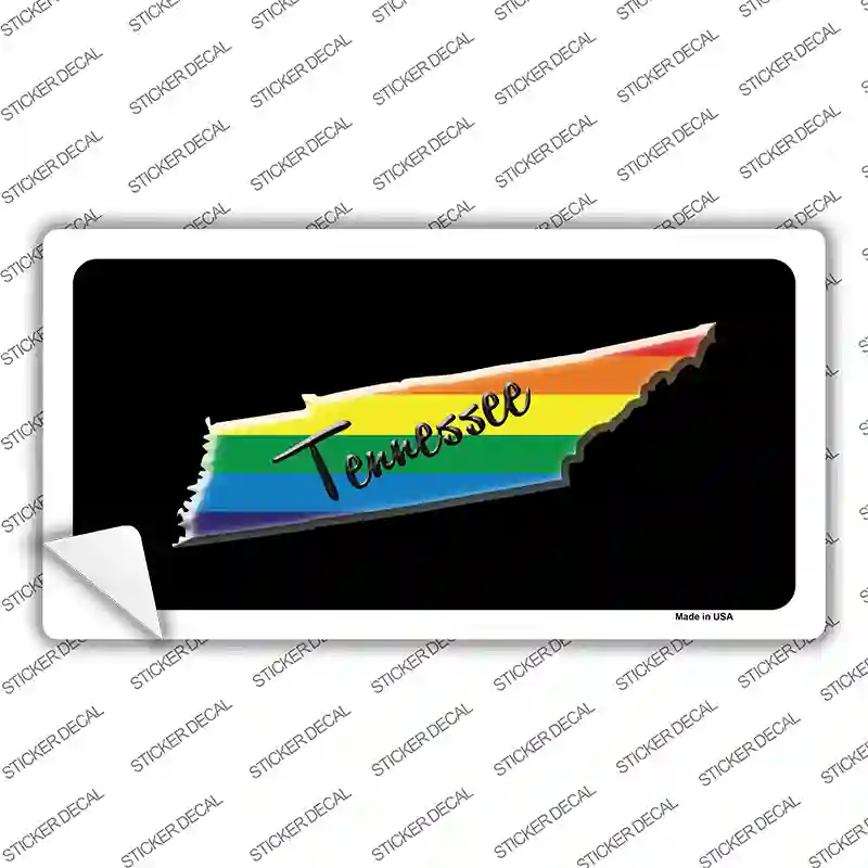 Tennessee Rainbow Novelty Sticker Decal
