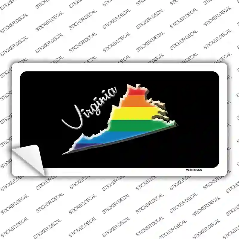 Virginia Rainbow Novelty Sticker Decal