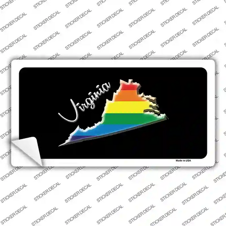 Virginia Rainbow Novelty Sticker Decal