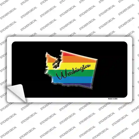Washington Rainbow Novelty Sticker Decal