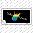 West Virginia Rainbow Novelty Sticker Decal